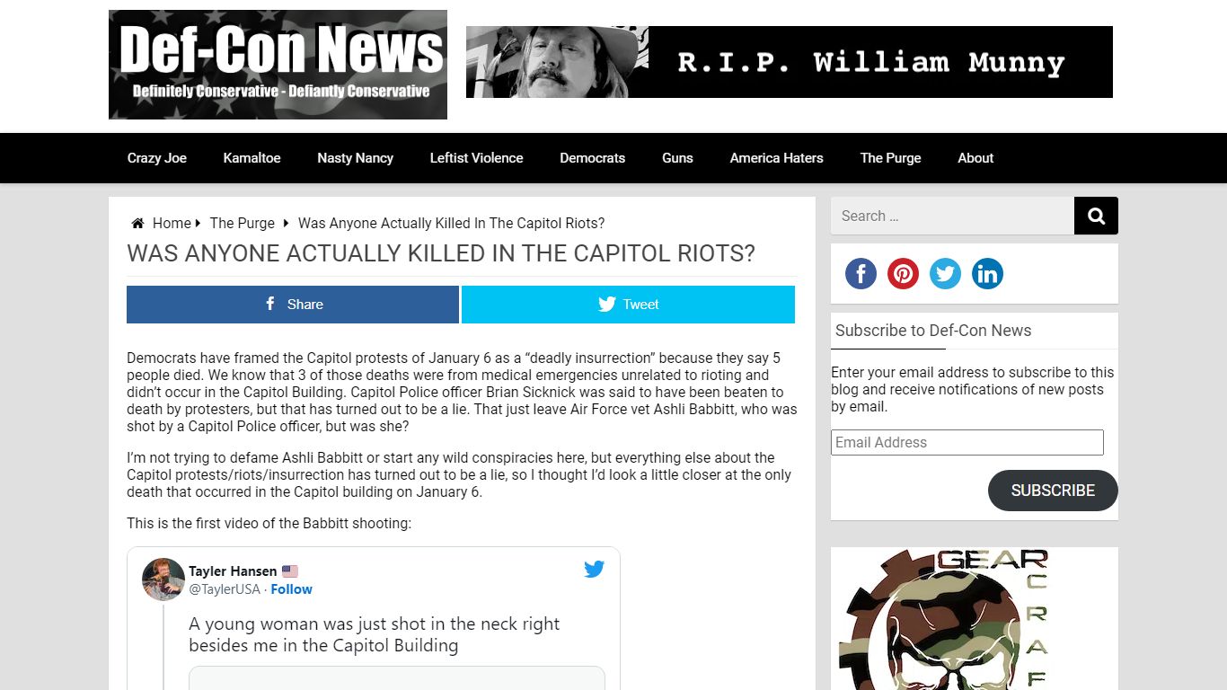 Was Anyone Actually Killed In The Capitol Riots? - Def-Con News